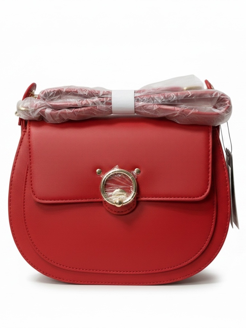 NWT Badgley Mischka Red Crossbody Saddle Bag